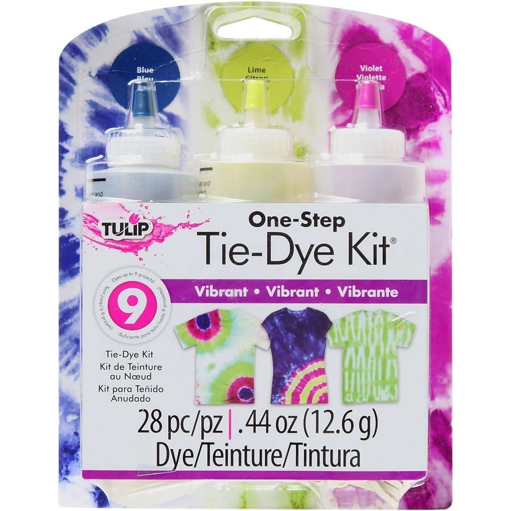 NEW Tulip Tie-Dye One Step Kit Vibrant Blue Lime Green Violet up to 9 projects!